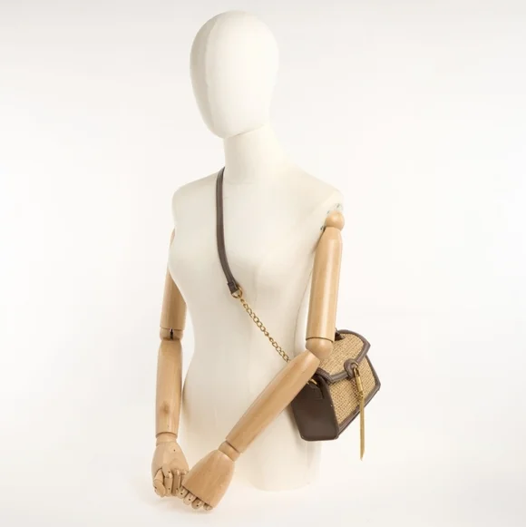 NEW Steve Madden Brown Straw Handbag - Picture 2 of 3